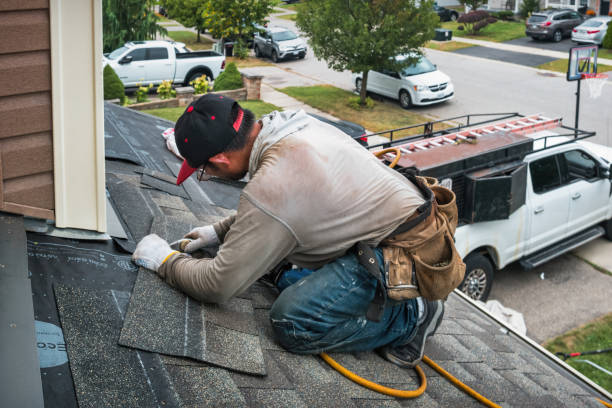 Professional Gutter Installation technician working in Gainesville, VA